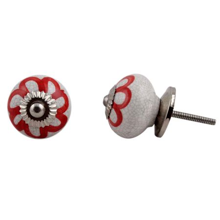 Red Sunflower Crackle Almirah Knob