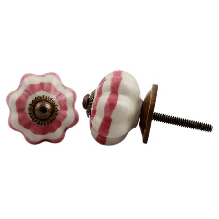Cream Pink Medium Knob