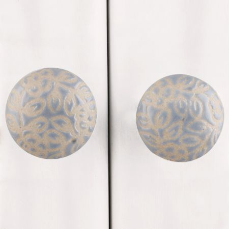 Grey Etched Flat Knob