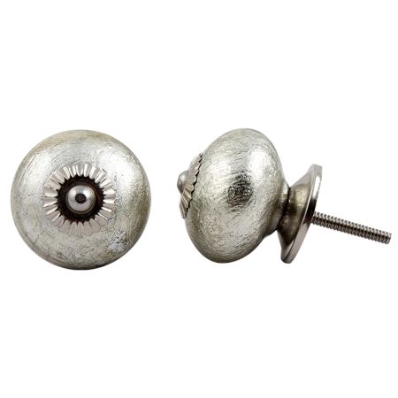 Silver Ceramic Knob