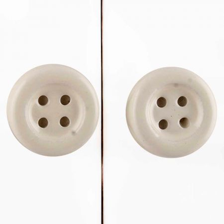 Cream Ceramic Button Knob