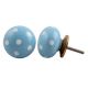Sky Blue White Polka Almirah Knob