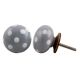 Grey White Polka Dot Cabinet Knob