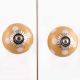 Mustard White Polka Ceramic Almirah Knob