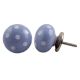 Slate Blue White Polka Potted Knob