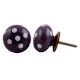 Purple White Polka Dotted Drawer Knob