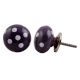 Purple White Polka Dotted Drawer Knob