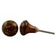 Brown Green Floral Leaf Bulb Ceramic Knob