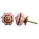 Cream Red Medium Knob