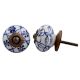 Blue Floral Knob
