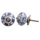 Blue Floral Knob