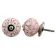 Dark Pink Floral Knob