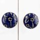 Navy Blue Floral Knob