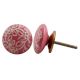 Pink Etched Flat Knob