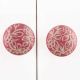 Pink Etched Flat Knob