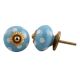 Sky Blue Dotted Ceramic Knob