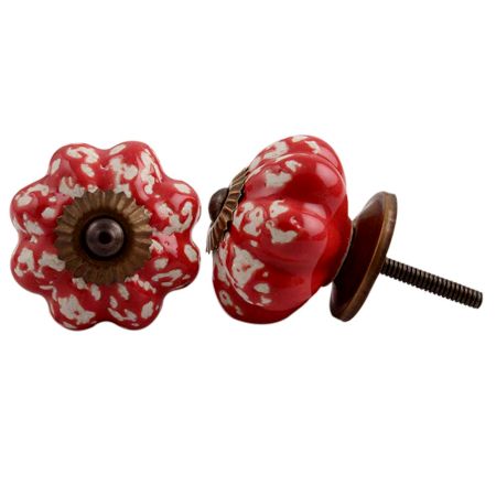 Red Etched Melon Knob