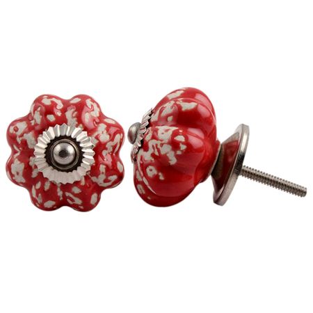 Red Etched Melon Knob