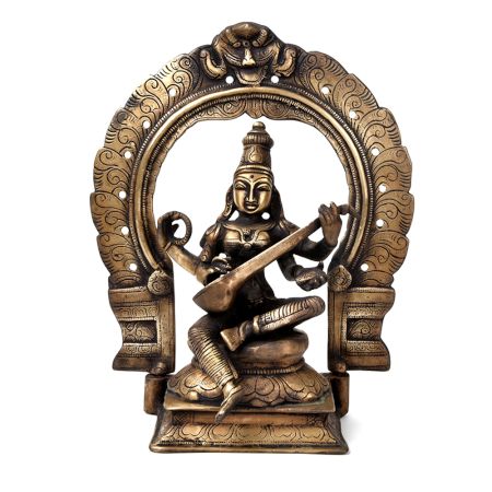 Goddess Saraswati Playing Veena