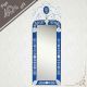 Blue Long Venetian Mirror-46.5 inches X 16 inches