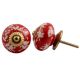 Red Etched Round Knob