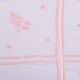 White & Peach Embroidered Bedsheet