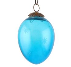 Set Of 3 piece Turquoise Avocado Star Cut Christmas Hanging