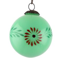 Set Of 3 piece Green Round Flower Christmas Hanging
