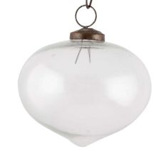 Set Of 4 piece Clear Turnip Christmas Hanging