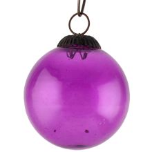 Set Of 4 piece Purple Round Christmas Hanging