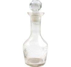 Goblet Leaf Flower Glass Bottle (Set Of One piece)