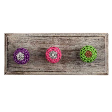 Mix Rexine Wire Wooden Hooks