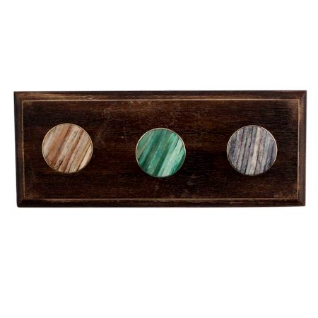 Round Mix Metal and Bone Wooden Hooks