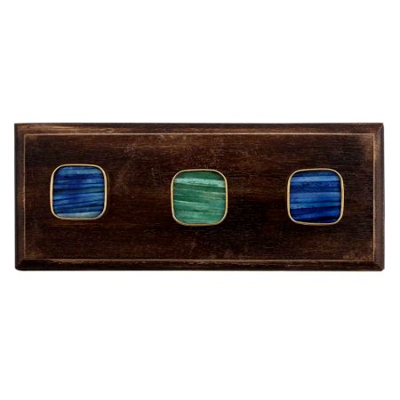 Square Mix Bone and Metal Wooden Hooks