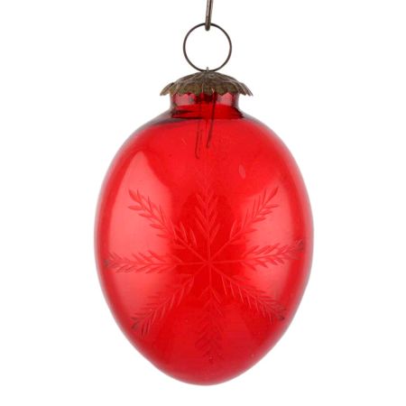 Set Of 3 piece Red Avocado Leaf Cut Christmas Hanging