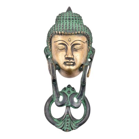 Brass Buddha Face Door Knocker