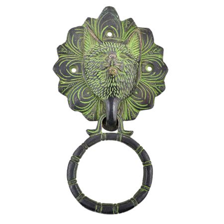 Cat Face Bronze Door Knocker