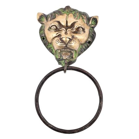 Brass Lion Head Towel Holder