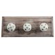 White Smoky Green Dot Wooden Hooks