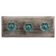 Green Daffodils Ceramic Etched Wooden Hooks