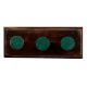 Round Sea Green Metal and Resin Wooden Hooks
