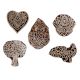 Set of 5 Piece New Mix Wooden Printing Block