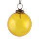 Set Of 4 piece Yellow Round Star Cut Christmas Hanging