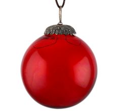 Set Of 4 piece Red Round Christmas Hanging