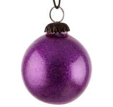Set Of 4 piece Purple Round Christmas Hanging