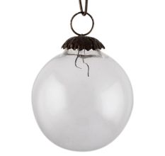 Set Of 4 piece Clear Round Christmas Hanging
