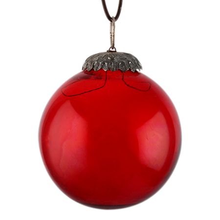 Set Of 4 piece Red Round Christmas Hanging
