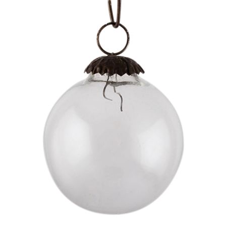 Set Of 4 piece Clear Round Christmas Hanging