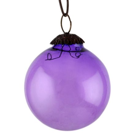 Set Of 4 piece Purple Round Christmas Hanging
