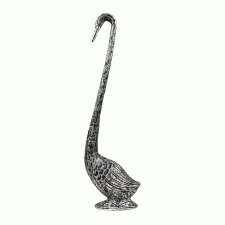 Silver Metal Alloy Duck Statue